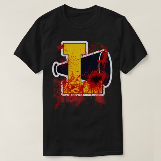 Camiseta Animador Campamento de Poms Sangrientas (Diseño del anverso)