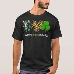 Camiseta Animador Love Leopard Heart Shamrock St Day