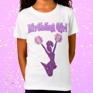Camiseta animadora "Chica de cumpleaños"