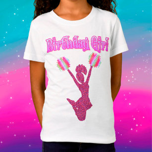 Camiseta animadora "Chica de cumpleaños"