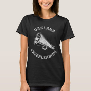 Camiseta Animadora de Oakland Cheer Distressed Retro 90's