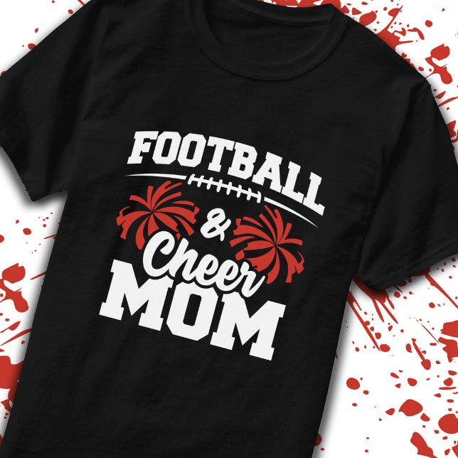 Camiseta Animadora Escolar - Mamá Animadora de Fútbol Ameri (Elevate your mom game with our premium t-shirt design tailored for football & cheer moms! -Teemixer)
