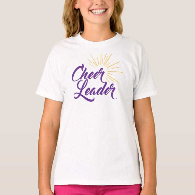 Camiseta animadora - Morado y Oro (Anverso)