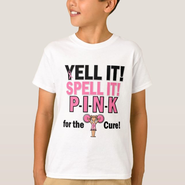 Camiseta Animadora para la conciencia del cáncer de pecho (Anverso)