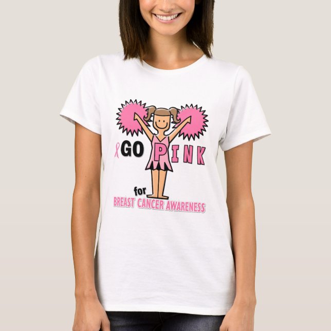 Camiseta Animadora para la conciencia del cáncer de pecho (Anverso)