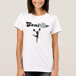 Camiseta Animadora Senior de Doble Cara Azul y Amarillo