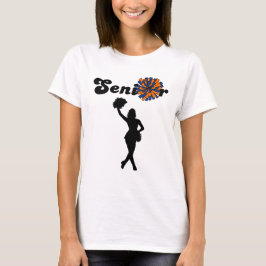 Camiseta Animadora Senior de Doble Cara Azul y Naranja