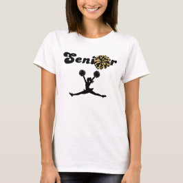 Camiseta Animadora Senior de Doble Cara Negro y Dorado