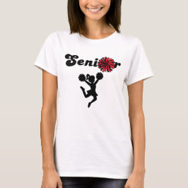 Camiseta Animadora Senior de Doble Cara Rojo y Negro