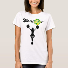 Camiseta Animadora Senior de Doble Cara Verde y Amarillo
