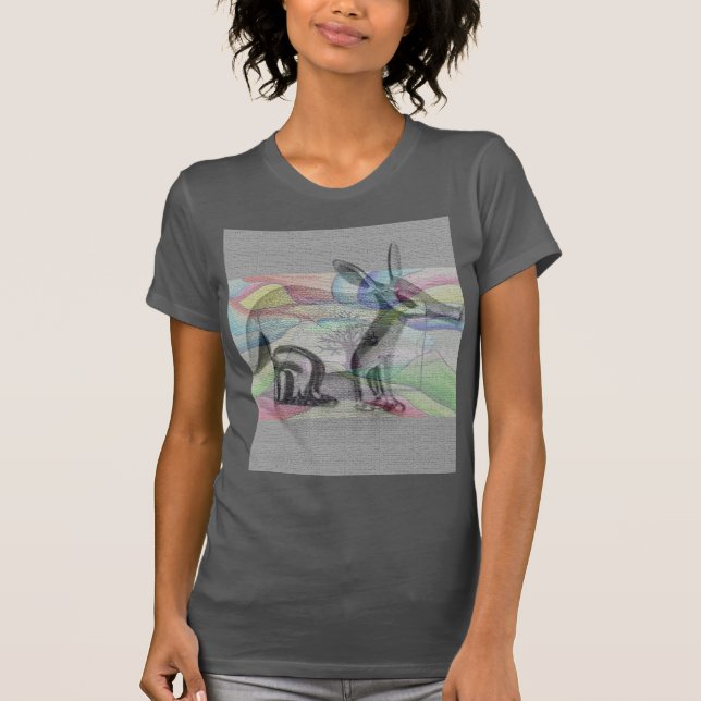 Camiseta animal abstracto de las mujeres (Anverso)