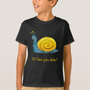 Camiseta Animal adorable feliz del caracol el  