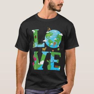 Camiseta Animal ambiental del Día Mundial del Planeta de Lo