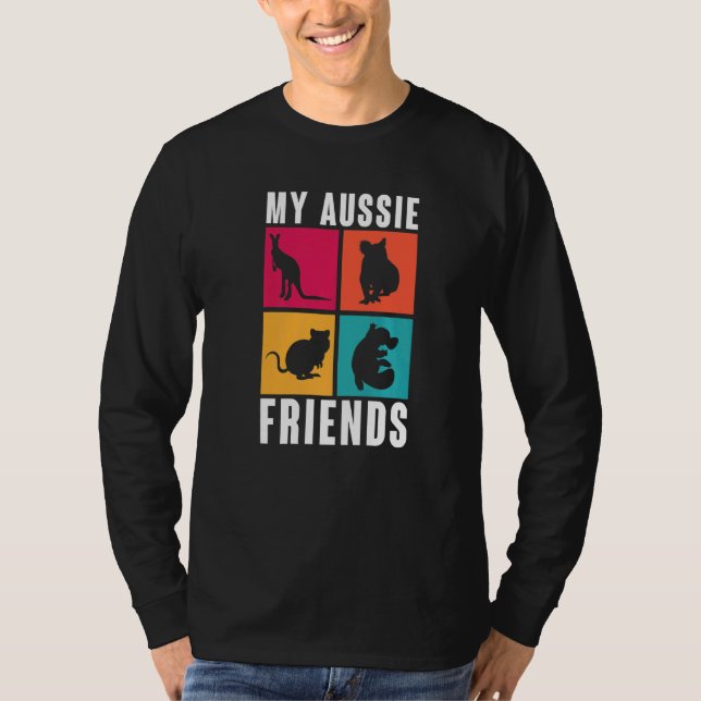 Camiseta Animal australiano My Aussie Friends Pop Art Austr (Anverso)