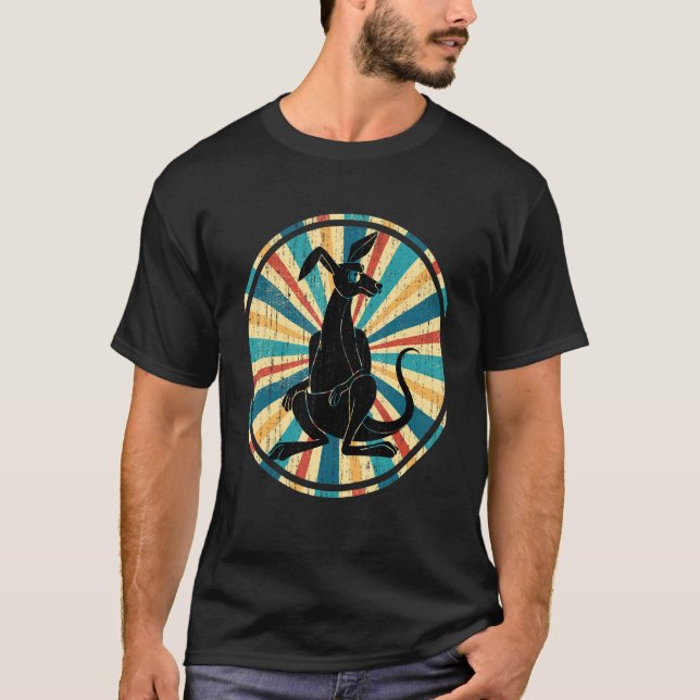 Camiseta Animal australiano retro Australia canguro (Anverso)