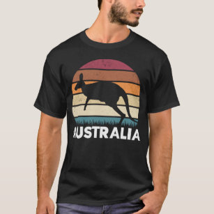 Camiseta Animal australiano retro saltando canguro