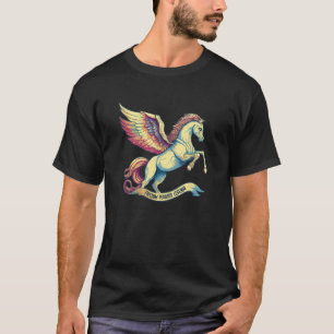 Camiseta animal caballo pegaso mujeres hombres acuarela