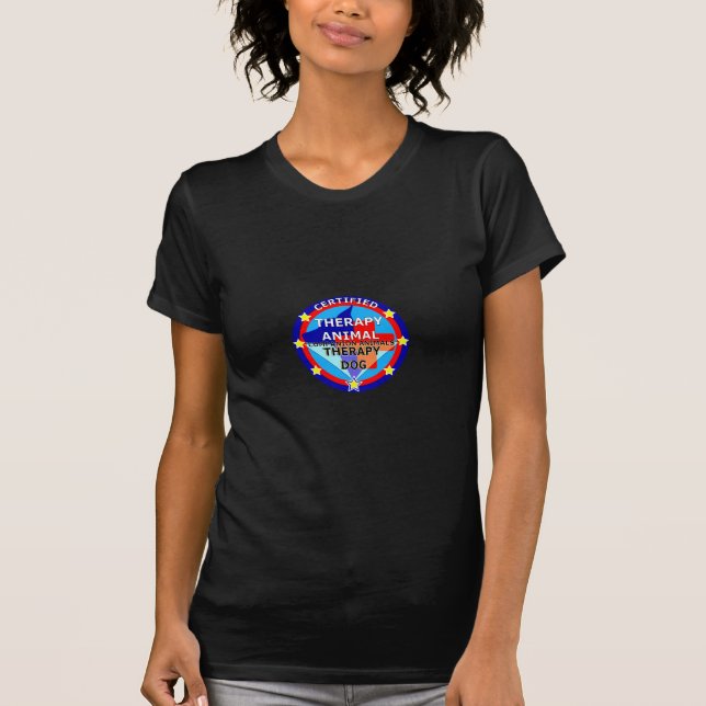 CAMISETA ANIMAL CERTIFICADO DE LA TERAPIA - PERRO DE LA (Anverso)