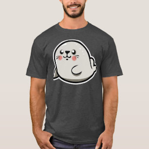 Camiseta animal chibi kawaii de foca de bebé