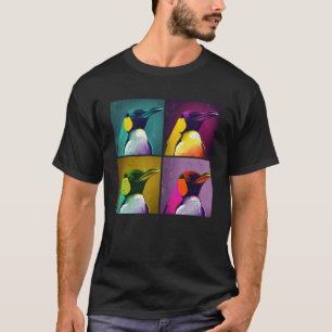 Camiseta Animal colorido del Emperador Pingüino Pop Ilustra