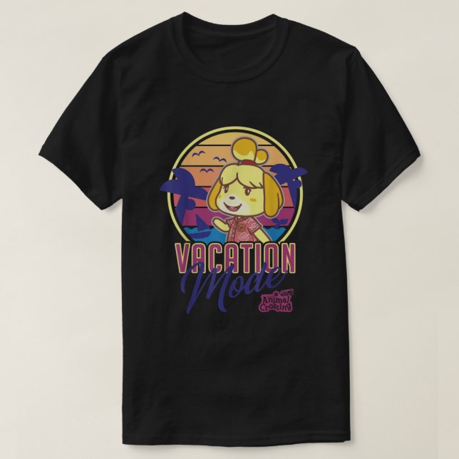 Camiseta Animal Crossing New Horizons Isabelle Vacation Mod (Diseño del anverso)