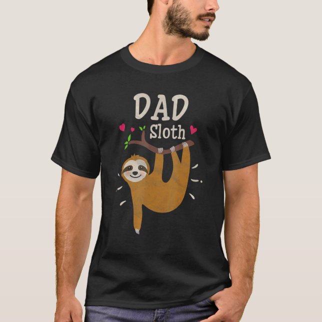 Camiseta Animal Dad Sloth Graphic Humor Zoo (Anverso)