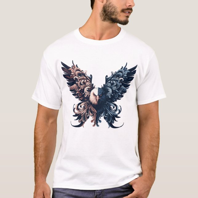 Camiseta animal de arte del águila (Anverso)