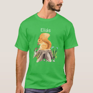 Camiseta Animal de bosque ardilla con nombre Elis amigo