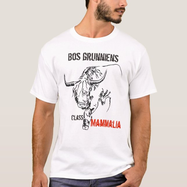Camiseta Animal De Búfalo Negro Y Blanco (Anverso)