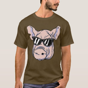 Camiseta Animal de cerdo con gafas de sol premium