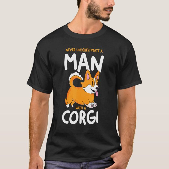 Camiseta Animal De Dog Dad Nunca Subestima A Un Hombre Con  (Anverso)