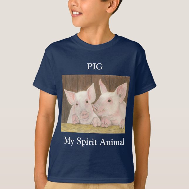 Camiseta Animal de espíritu de cerdo (Anverso)