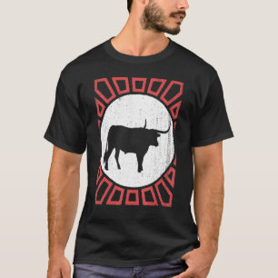 Camiseta Animal de estilo retro de la cosecha de longhorn