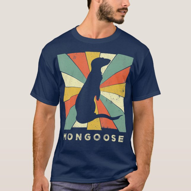 Camiseta Animal de estilo retro vintage Mongoose Lover (Anverso)