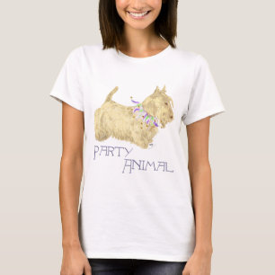 Camiseta Animal de fiesta Terrier Escocés