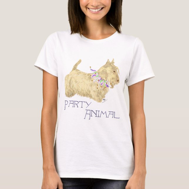 Camiseta Animal de fiesta Terrier Escocés (Anverso)