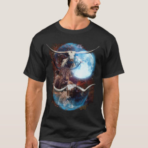 Camiseta Animal de ganado Bisonte Longhorn de 3 Lunas