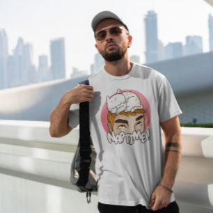Camiseta Animal de gato durmiendo en el hombre