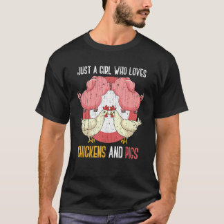 Camiseta Animal de granja lindo Chicas granjeras Mujeres Ce
