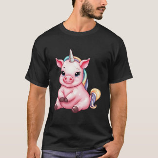 Camiseta Animal de granja magnética de cerdos de unicornio