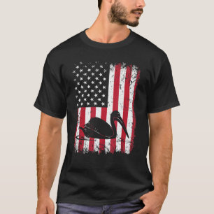 Camiseta Animal de la bandera norteamericana del retro vint