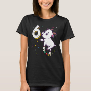 Camiseta Animal de la cabra 6º Chica de cumpleaños B Día 6 