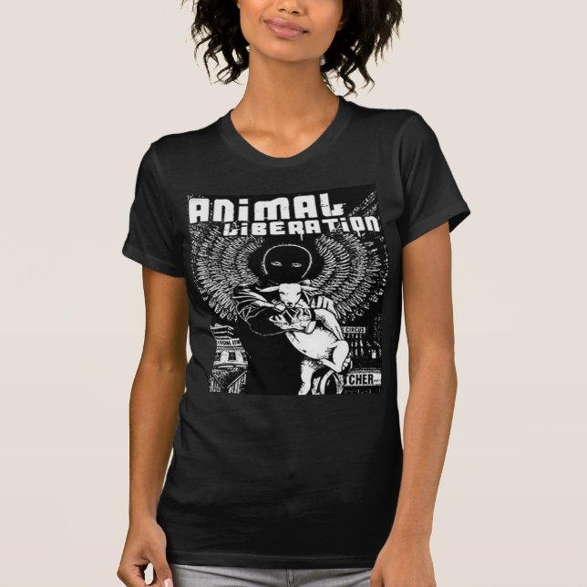 Camiseta animal de la liberación del vegano (Anverso)