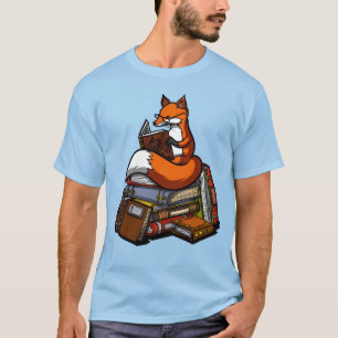 Camiseta Animal de lectura de libros de Fox Cute