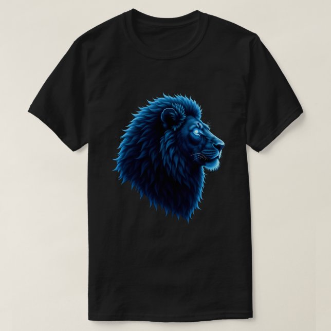 Camiseta Animal de León de Guay con Ojos Azules (Diseño del anverso)