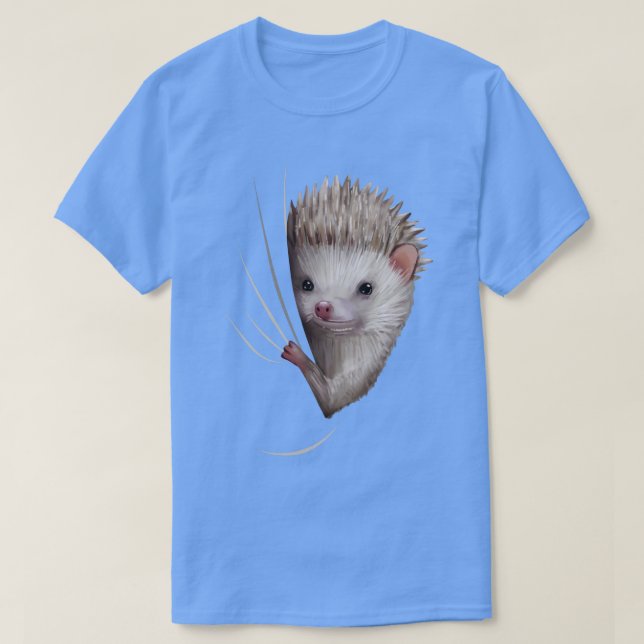 Camiseta Animal de los edgehog saliendo desde adentro (Diseño del anverso)