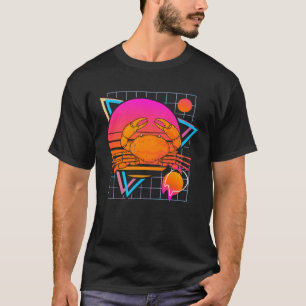 Camiseta Animal de los océanos vintage de estilo Crab Retro