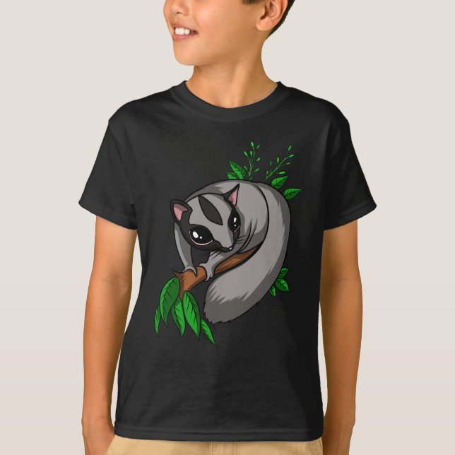 Camiseta Animal de mascota lindo del planeador del azúcar (Anverso)