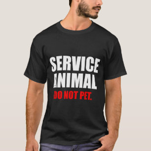 Camiseta Animal de Servicio No Acaricie Animal Lover Divert