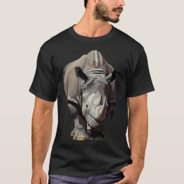 Camiseta Animal de Vida Silvestre Rinoceronte